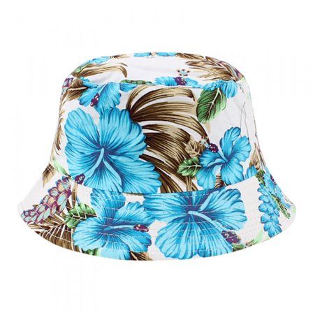 Foldbar Sort Print Spand Solhat Farverigt Blomsterprint Bu