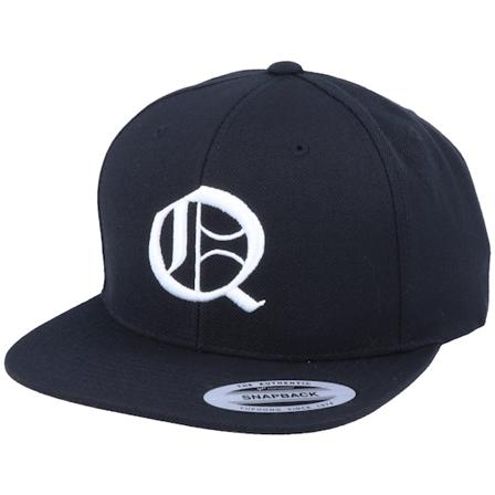 Iconic - Svart snapback Caps - Q Letter 3D Black Snapback @ Hatstore