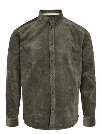 Akleif Corduroy Shirt Khaki Anerkjendt