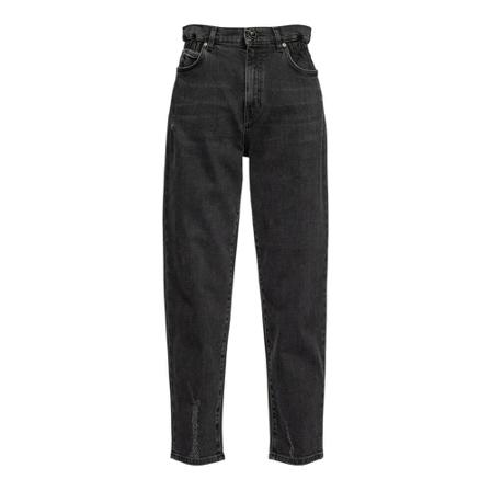 Pinko Flexi Maddie 8 MOM Pj787 DIM Dirty , Zwart , Dames , Maat: W29 Boyfriend Jeans