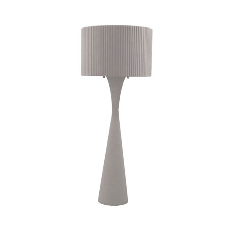 Luonnonvalkoinen metallinen pöytävalaisin, 30x30x76 cm