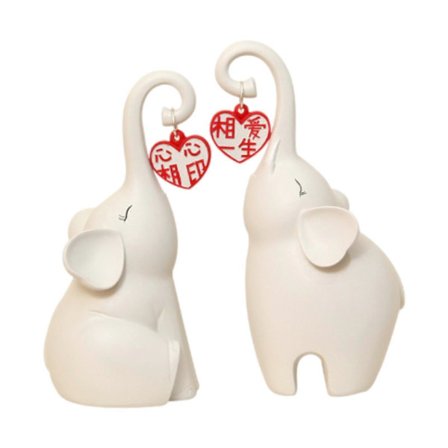 Elefant Statuer Bogstøtter Par Statue Støtte Bog Holder Resin Skulptur til Bogreol Stue Kontor Boligindretning