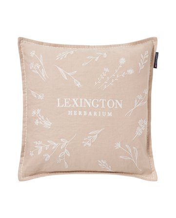 Lexington Herbarium linen blend pillow cover, beige