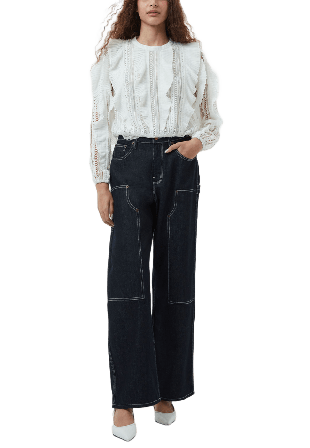French Connection Annika Lace Blouse Blusar Dam Vit 16