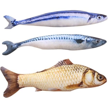 Coolfm Katteleker Set Simulert Fiskform Dukke Interaktive Kjæledyr Putedyr Tygge Bite Rekvisita for Katt/Kitty/Kitten Fisk Flop Katteleke Katteleke 