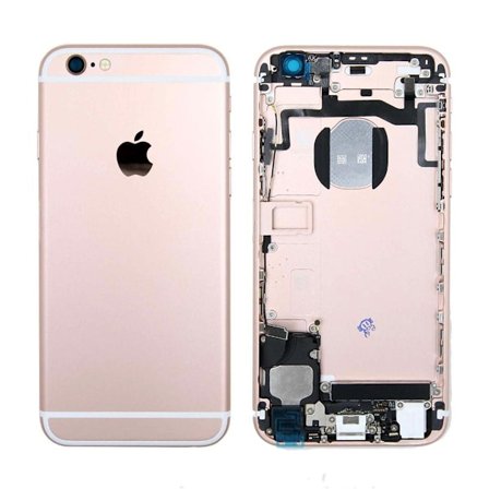 iPhone 6S Baksida med Komplett Ram - Roséguld