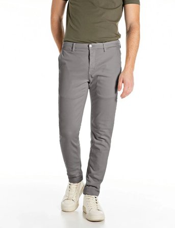 Replay Zeumar Trousers Slim Hyperchino Color Xlite - Grey - 29 x 34