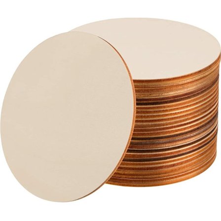 Puupalikat (30 kpl) - puupalat 10 cm, paksuus 2 mm - na