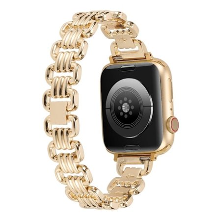Apple Watch Series 8 (45mm) / Watch Ultra stilfuld urrem i ringstil - Guld