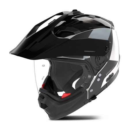Adventurehelm Nolan N70-2 X Turbine Weiß/Schwarz/Grau Metal M