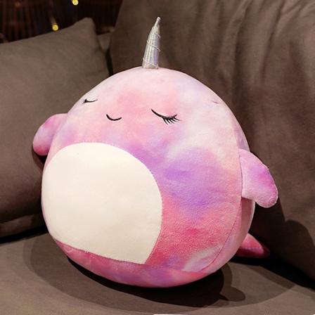 Mub- Squishmallow-serie Enhjørning Lilla Kat Blændende Grisdukke Lille Flyvende Drage Purple squint 25cm 170g