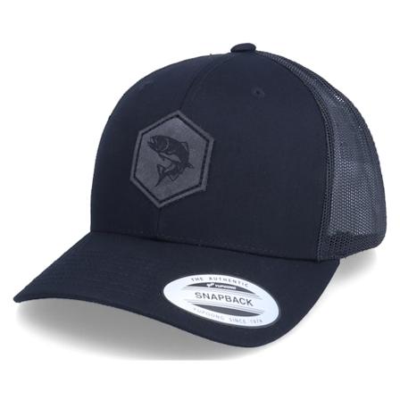 Skillfish - Svart trucker Keps - Charcoal Trout Fish Patch Black Trucker @ Hatstore