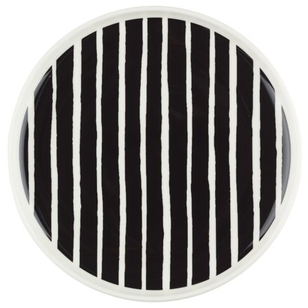 Marimekko Piccolotallerken 20 cm, hvit/svart' - 'Hvit & sort