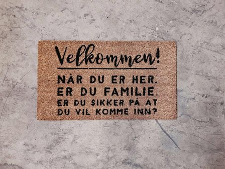 Trend Design Dørmatte "Velkommen"