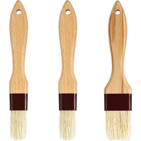 3 st Bakpenslar, Oljepensel för Matlagning Vildsvinsborstpenslar BBQ-penslar för Sås Köksborste Bakpensel för Olja Äggspridning