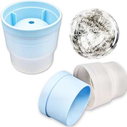 Jääpallomuottisetti 2 kpl, pyöreä jääpala, jääntekijä uudelleenkäytettävä muotti, helposti irrotettavat silikonimuotit pyöreä jääpallo viskille, 