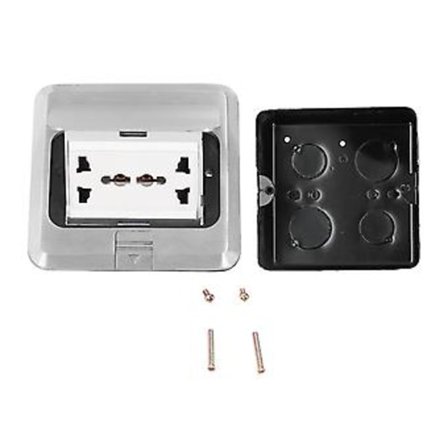 Gulvstik 6 Huller Indbygget Dæmpning Aluminium Legering Jord Elektrisk Stikkontakt 13A AC 250V