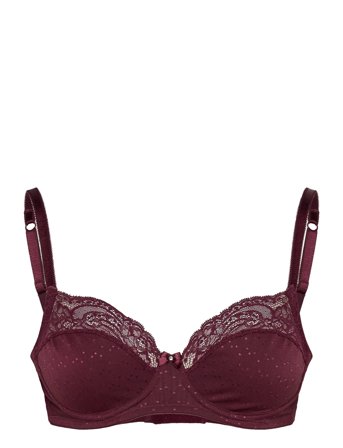 Sophie Non-Padded Underwired Bra Burgundy Hunkemöller