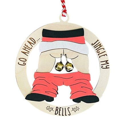 Jingle My Bell Pendant Julemand Butt Ornament Christmas Hanging