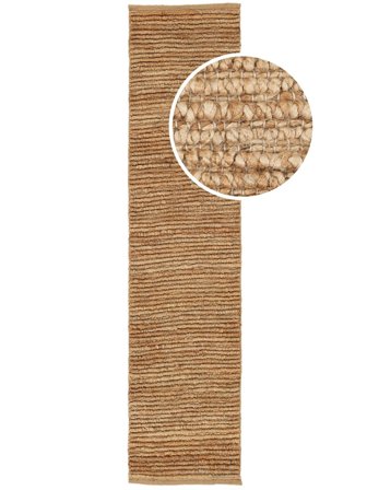 Indendørs-/Udendørstæppe Jute Ribbed Beige Lille