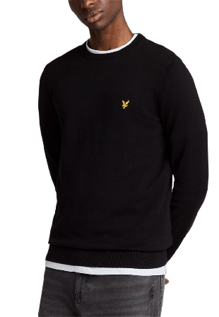Lyle & Scott Cotton Crew Neck Jumper Tröjor Herr Svart M