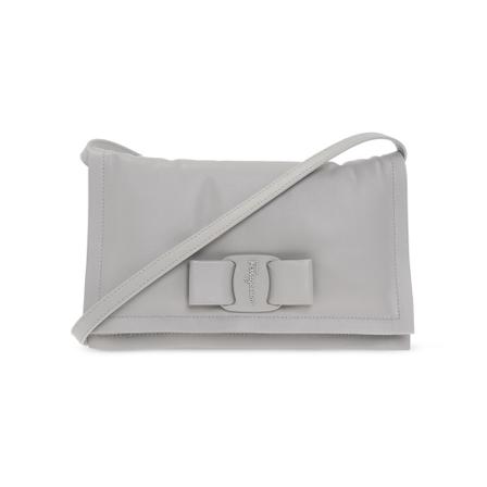 Salvatore Ferragamo, Viva Bow Shoulder Bag Grijs, Dames, Maat:ONE Size