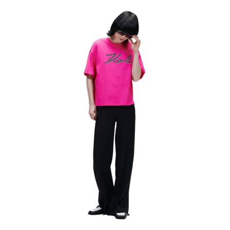 Karl Lagerfeld Logo T-Shirt rosa, Dam, Dam, Storlek: S