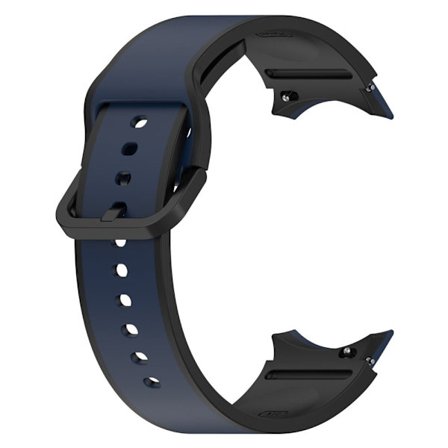 Tvåfärgat klockarmband i silikon för Samsung Galaxy Watch 5 / 4 / 3 - Midnattsblå / Svart