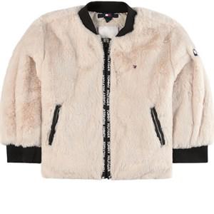 Kids - Tommy Hilfiger Stone Beige Fake Fur Jacket - Coats and jackets - 5 years - White - Mädchen