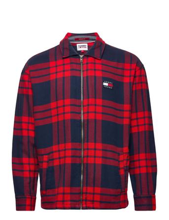 Tjm Buffalo Check Zip Overshirt Overshirts Multi/mønstret Tommy Jeans