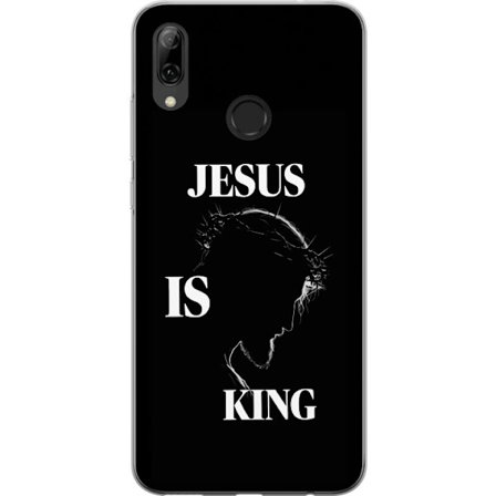 Yhteensopiva Puhelinkuori Huawei P smart 2019 Värikkäitä kawaii-hahmoja pinottuna pystysuunnassa violetilla taustalla, pehmeillä muodoilla ja leikkisä