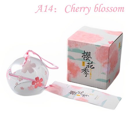 Vindklokke Sakura mønster Vindklokker Håndlaget glassfurin hjemme