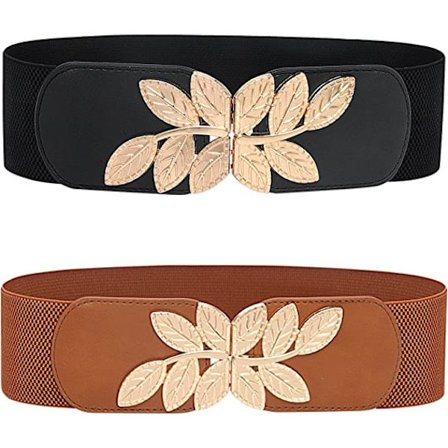 2 stk Elastisk Bredt Livbånd, Elastisk Livbånd Kvinner Stretch