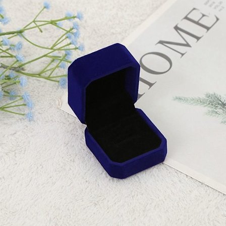 Örhängen Ring Box Smycken Case BLÅ - high quality