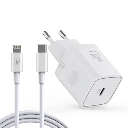 SiGN iPhone 13 Laddare USB-C PD & USB-C till Lightning Kabel MFI 1m, 20W