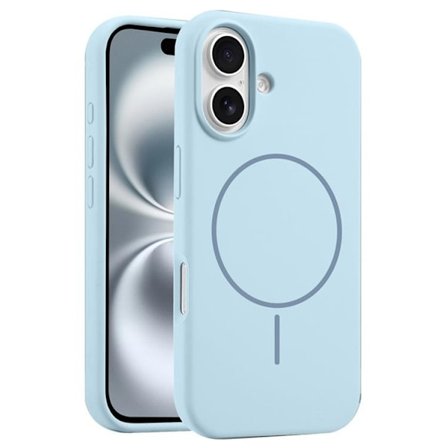 iPhone 16 Mobilskal MagSafe Silikon Anti Drop - Blå