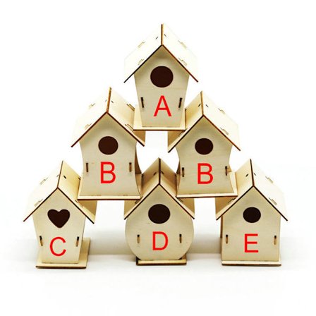 5 puista linnunpönttöä - askartelusetti tytöille ja pojille - lasten askartelusetti