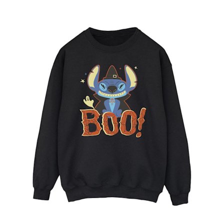 Disney Mens Lilo & Stitch Boo! Sweatshirt M Svart