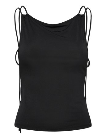 Weekday Strappy Boatneck Top - Black - XS