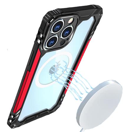 iPhone 13 Pro - Beskyttende praktisk cover Röd