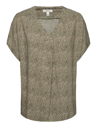 Byjosa Loose Vneck Blouse - B.young Brown