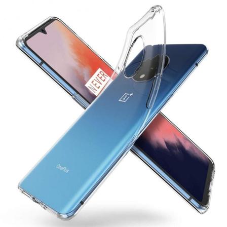 OnePlus 7T stødabsorberende blødt etui Enkelt Transparent