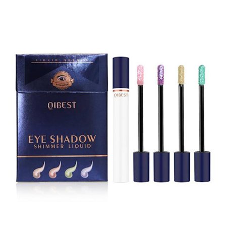 4 farver glitter flydende metallisk øjenskygge til daglig brug og fest
