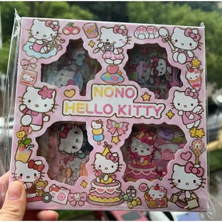 100 delar Cinnamoroll Kuromi klistermärken set söta anime derivater