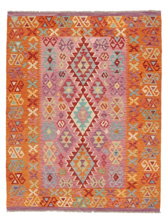 Tapete Oriental Kilim Afegão Old Style 147X190 Castanho/Vermelho (Lã, Afeganistão)