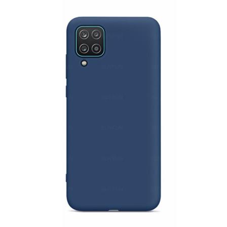 Klassiskt Silikonskal (LEMAN) - Samsung Galaxy A12 Mörkblå