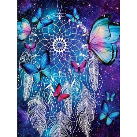 30x40cm 5D DIY Diamantmaleri Sæt til Voksne, Drømmfang Dia