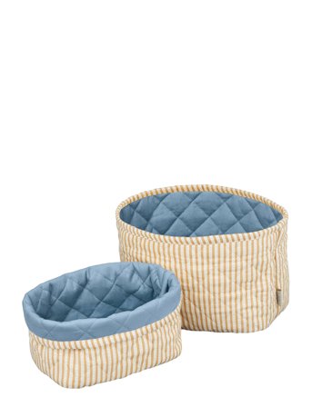 Cam Cam Copenhagen Quilted Storage Basket, Set Of Two - Ocs - Beige - ONE SIZE