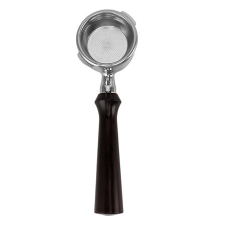 58mm Bottenlös Portafilter i Rostfritt Stål Dubbla Öron Bottenlös Portafilter för GAGGIA Kaffemaskin F Typ Sandelträ