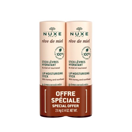 Nuxe Reve de Miel Duo Stick Labbra Idratante Al Miele 2 x 4g - Balsamo Labbra
